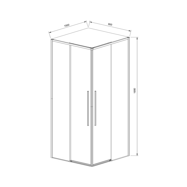 Душевой уголок Slim-N VSS-4SN8010CGB, 1000*800, черный, стекло тонированное Душевой уголок Slim-N VSS-4SN8010CGB, 1000*800, черный, стекло тонированное