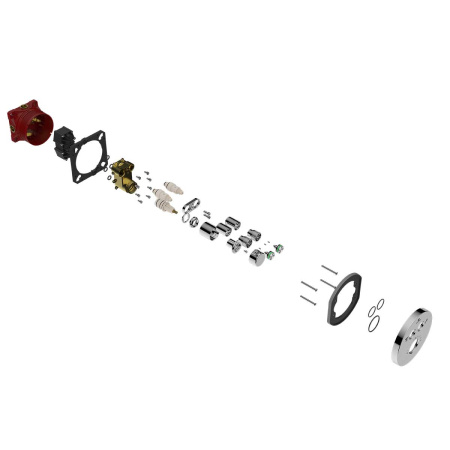 Встраиваемый смеситель для душа VSCV-322T-MCH двухфункциональный, термостатический, хром