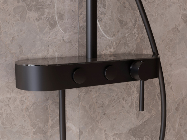 Душевая стойка VSFS-402MB, черный матовый