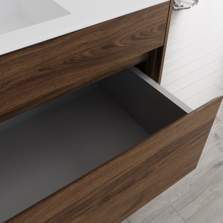 База под раковину Кьяра (Chiara) 1000 подвесная, 1 выкатной ящик микролифт, Дуб Чарльстон (C.Oak)