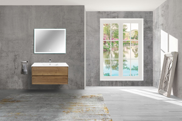 База под раковину Gio 1000 подвесная, 2 выкатных ящика soft-close, T.Oak