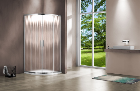 Душевой уголок Garda VSQ-1G900CH, 900*900, хром, стекло шиншилла 