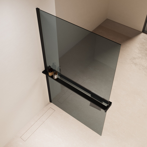 Душевая перегородка Walk-In VSW-1HR100MRB, 1000*2000, черный, стекло зеркальное Душевая перегородка Walk-In VSW-1HR100MRB, 1000*2000, черный, стекло зеркальное