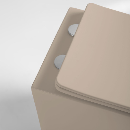 Унитаз подвесной Глобо (Globo) VT1-14SMC безободковый, цвет капучино мат., ультратонкое сиденье микролифт