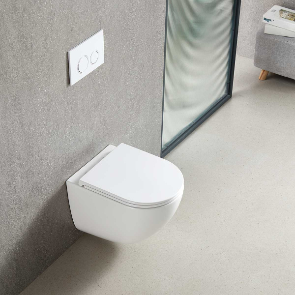 Унитаз подвесной Bien VT1-51T Tornado, цвет белый, ультратонкое soft-close сиденье