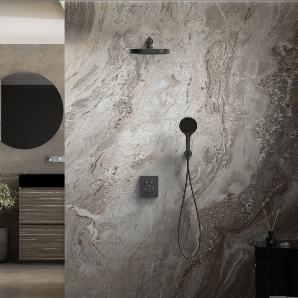 Душевой комплект Inspire VSFW-3I21T2MB встраиваемый, термостатический, двухрежимный, черный