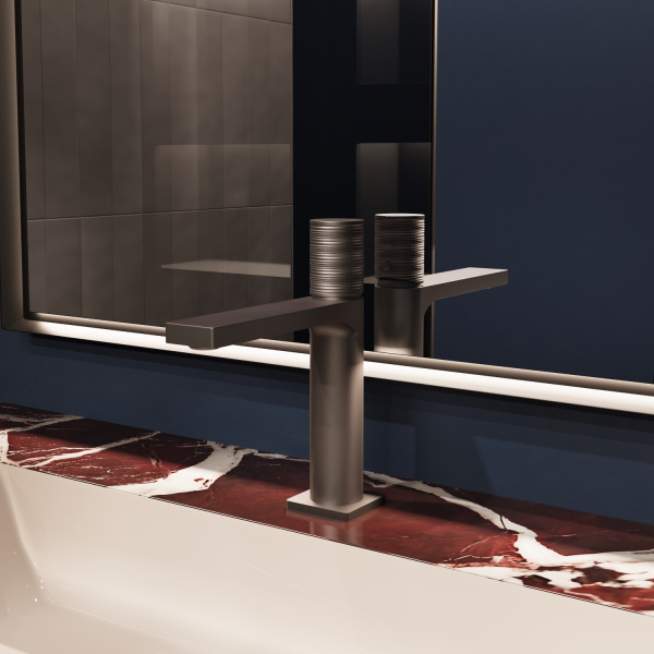 Смеситель для раковины Domus VBF-5DM01GM, вороненая сталь