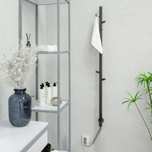 Полотенцесушитель электрический Vincea VTD-1DGE 15х140, графит, таймер