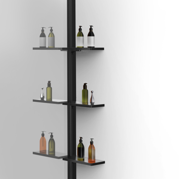 Душевая перегородка Walk-In VSW-1HWS100MRB, 1000*2000, черный, стекло зеркальное Душевая перегородка Walk-In VSW-1HWS100MRB, 1000*2000, черный, стекло зеркальное