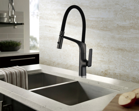 Смеситель для кухни Vincea VKF-115MB, черный