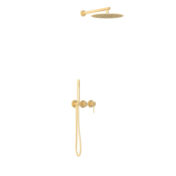 Душевой комплект Groove VSFW-4G01BG4 встраиваемый, 2 режима, 30см верх душ, брашированное золото
