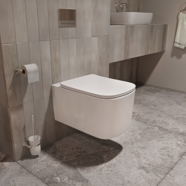 Унитаз подвесной Ultra VT1-32T Tornado, цвет белый, ультратонкое сиденье soft-close