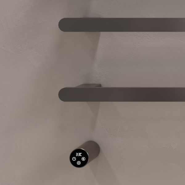 Полотенцесушитель электрический Vincea VTD-2H2GM, вороненая сталь, таймер