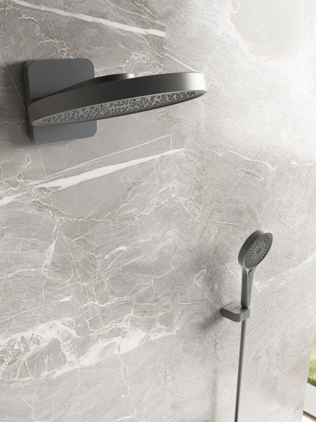 Душевой комплект Futura VSFW-2F12TGM термостатический встраиваемый, 3 режима, вороненая сталь