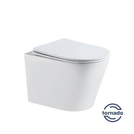 Унитаз подвесной Piatti VT1-11T Tornado, цвет белый, ультратонкое soft-close сиденье