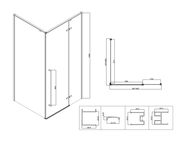 Душевой уголок Slim-N VSR-5SN9010CLGM, 1000*900, вороненая сталь, стекло прозрачное Душевой уголок Slim-N VSR-5SN9010CLGM, 1000*900, вороненая сталь, стекло прозрачное