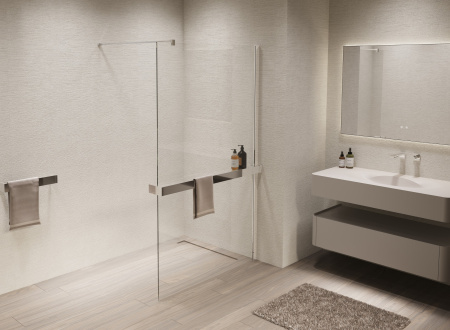 Душевая перегородка Волк-Ин (Walk-In) VSW-1HR120CL, 1200*2000, хром, стекло прозрачное