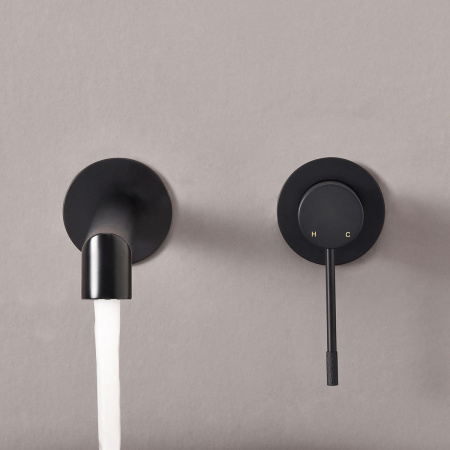 Смеситель для раковины Desire VBFW-1D1MB встраиваемый однорычажный, черный 