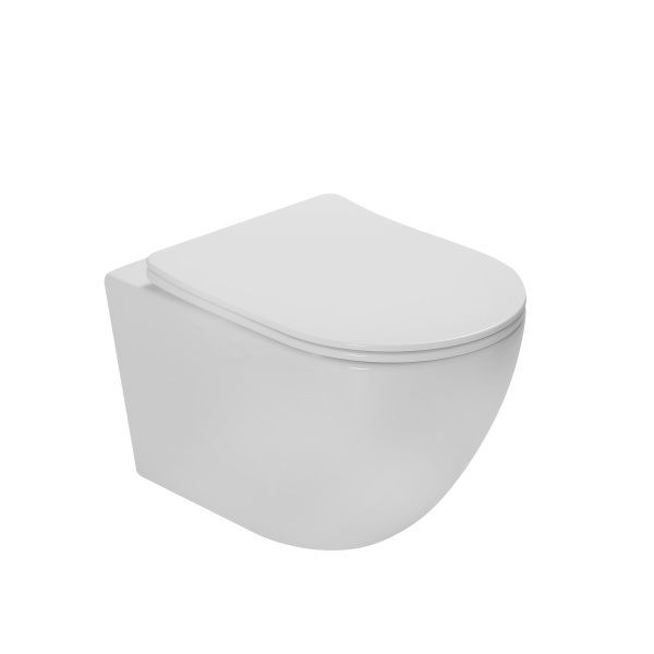 Унитаз подвесной Globo VT1-14ST Tornado, цвет белый, ультратонкое сиденье soft-close