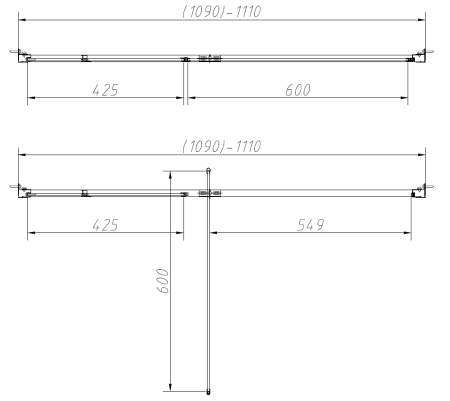 Душевой уголок Слим-Н (Slim-N) VSR-4SNP9011CL, 1100*900, хром, стекло прозрачное