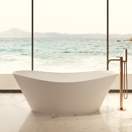 Ванна Солид Серфейс (Solid Surface) Vincea VBT-4S08MW, 1700*780*620, белый матовый, щелевой перелив