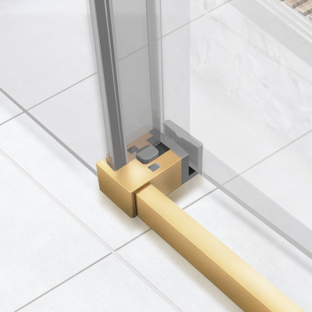 Душевая дверь Slim Soft VDS-1SS120CLG, 1200, брашированное золото, стекло прозрачное