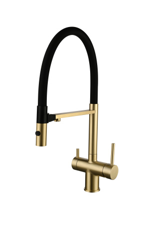 Смеситель для кухни Vincea VKF-120BG, брашированное золото
