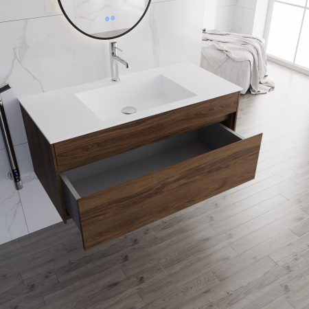 База под раковину Кьяра (Chiara) 1000 подвесная, 1 выкатной ящик микролифт, Дуб Чарльстон (C.Oak)