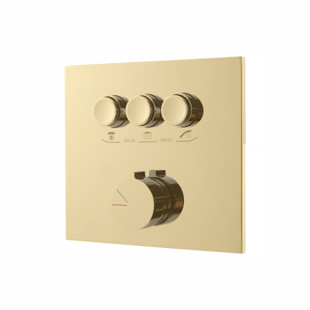 Встраиваемый смеситель для душа VSCV-431BG4 трехфункциональный, брашированное золото