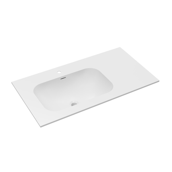 Раковина Elise VCB-4EL100MW-L, Corian левая, цвет белый матовый