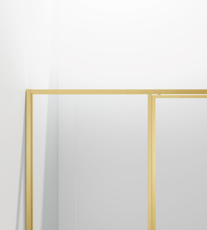 Душевая дверь Слим 8мм (Slim 8mm) VDP-4SL120CLG, брашированное золото, стекло прозрачное
