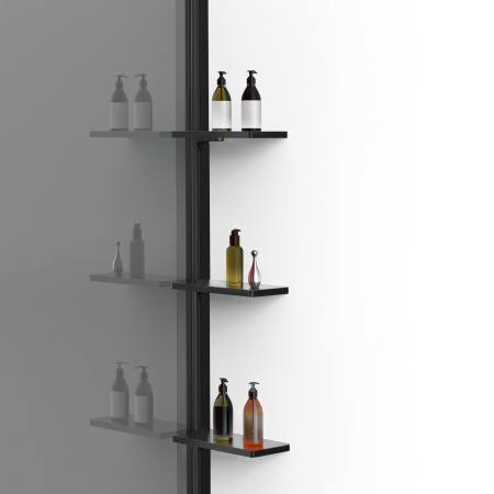 Душевая перегородка Волк-Ин (Walk-In) VSW-1WSL120CGB, 1200*2000, черный матовый, стекло тонированное