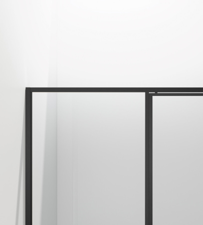 Душевой уголок Слим 8мм (Slim 8mm) VSR-4SLP9012CLB, 1200*900, черный, стекло прозрачное
