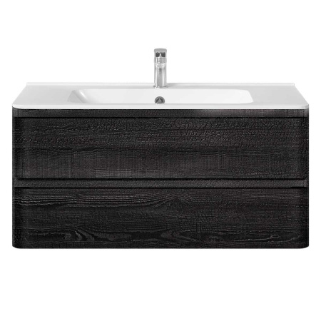 База под раковину Вико (Vico) 1000 подвесная, 2 выкатных ящика микролифт, Карбон (Carbone)