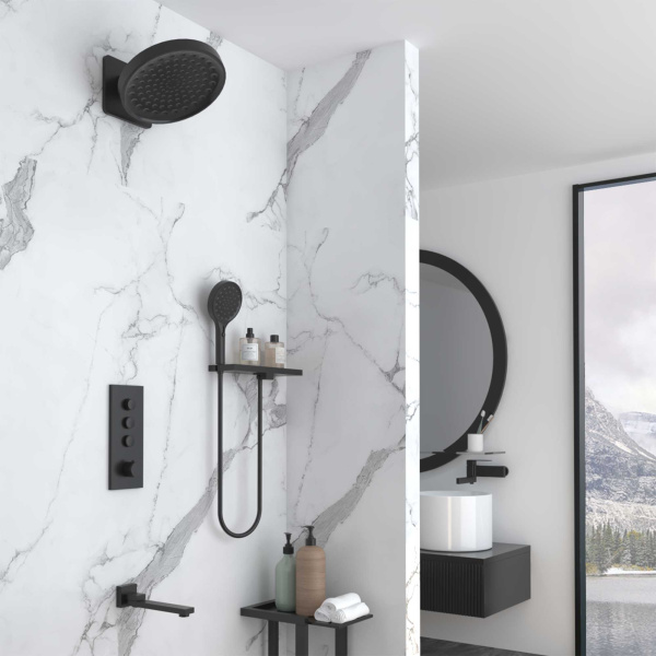 Душевой комплект Inspire VSFW-433TI3RMB встраиваемый, термостатический, трехрежимный, черный