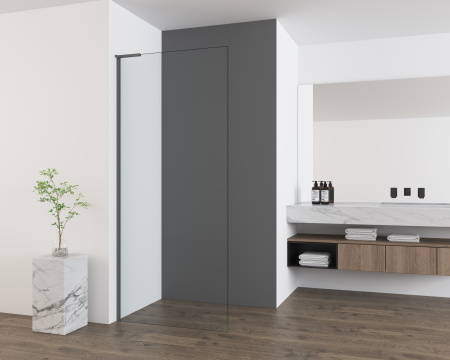 Душевая перегородка Волк-Ин (Walk-In) VSW-7HA700CLGM, 700*2000, вороненая сталь, стекло прозрачное