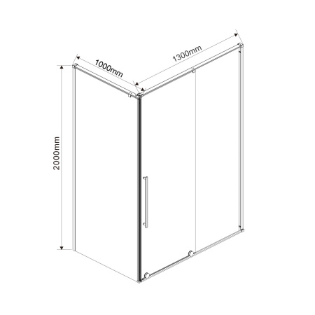 Душевой уголок Арно (Arno) VSR-1A1013CL, 1300*1000, хром, стекло прозрачное