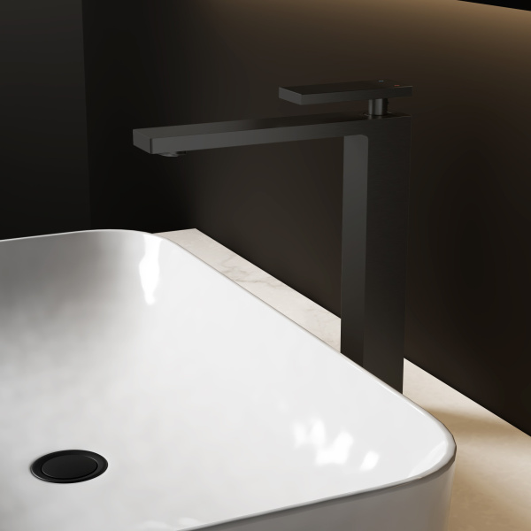 Смеситель для раковины Dice VBF-2DS2MB однорычажный, черный матовый