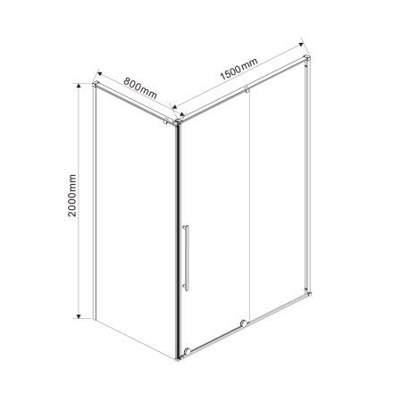 Душевой уголок Арно (Arno) VSR-1A8015CL, 1500*800, хром, стекло прозрачное