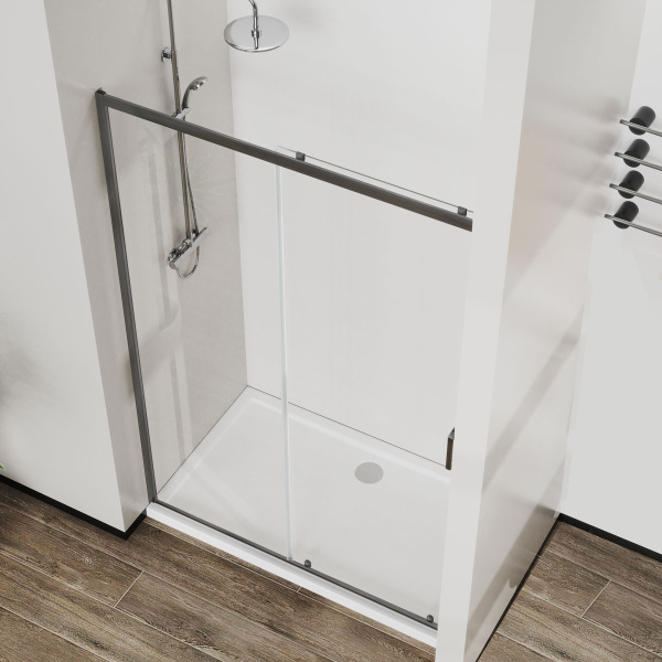 Душевая дверь City VDS-5CT130CLGM, 1300, вороненая сталь, стекло прозрачное Душевая дверь City VDS-5CT130CLGM, 1300, вороненая сталь, стекло прозрачное