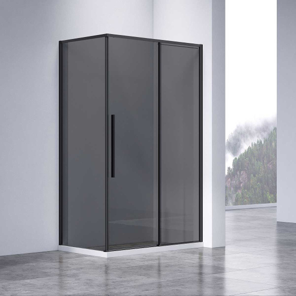 Душевой уголок Slim-N VSR-4SN9012CGB, 1200*900, черный, стекло тонированное Душевой уголок Slim-N VSR-4SN9012CGB, 1200*900, черный, стекло тонированное