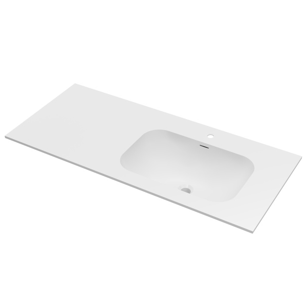 Раковина Elise VCB-4EL120MW-R, Corian правая, цвет белый матовый