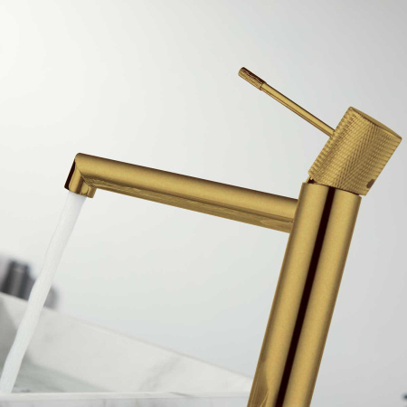 Смеситель для раковины Дизаер (Desire) VBF-1D2BG однорычажный, брашированное золото