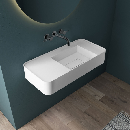 Смеситель для раковины Грув (Groove) VBFW-4G1GM встраиваемый, вороненая сталь