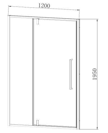 Душевая дверь Слим-Н (Slim-N) VDP-4SN120CL, хром, стекло прозрачное