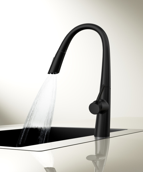 Смеситель для кухни Vincea VKF-176MB, черный