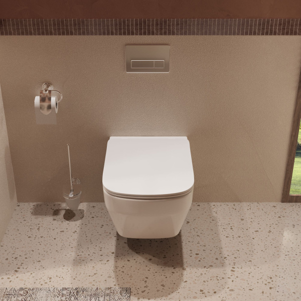 Унитаз подвесной Edge VT1-38T Tornado, цвет белый, ультратонкое сиденье soft-close