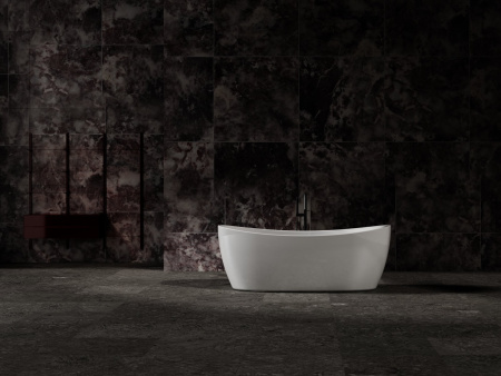 Ванна из искусственного камня Vincea VBT-6S03MW, 1700*800*630, белый мат., слив-перелив в комплекте