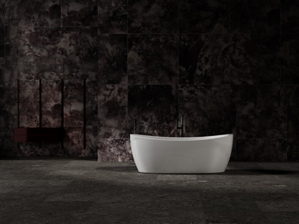 Ванна из искусственного камня Vincea VBT-6S03MW, 1700*800*630, белый мат., слив-перелив в комплекте