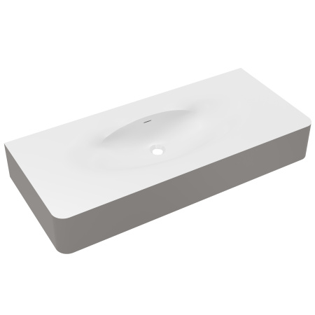 Раковина Каприз (Caprise) VCB-4CA120MWLG, Corian, цвет белый матовый + светло-серый матовый